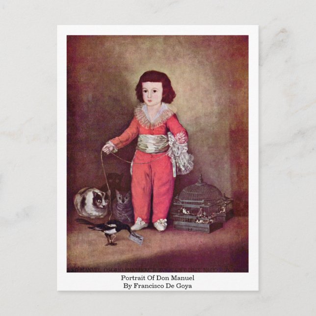 Porträtt från Don Manuel av Francisco de Goya Vykort (Framsida)