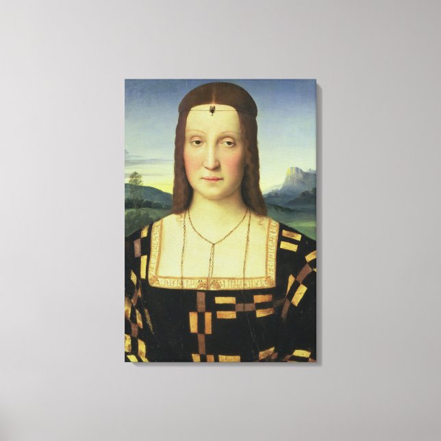 Porträtt från Elizabeth Gonzaga, c.1504 (olja på r Canvastryck (Framsida)