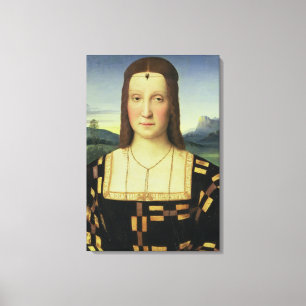 Porträtt från Elizabeth Gonzaga, c.1504 (olja på r Canvastryck