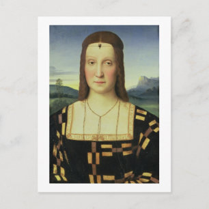 Porträtt från Elizabeth Gonzaga, c.1504 (olja på r Vykort