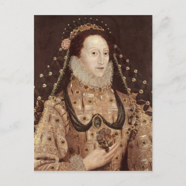 Porträtt från Elizabeth I c.1575-80 Vykort (Framsida)