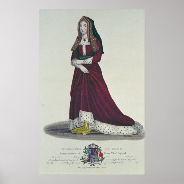 Porträtt från Elizabeth of York, 1841 Poster (Framsidan)