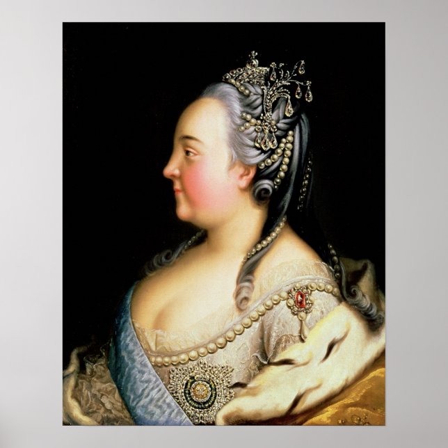 Porträtt från Elizabeth Petrovna Empress Poster (Framsidan)