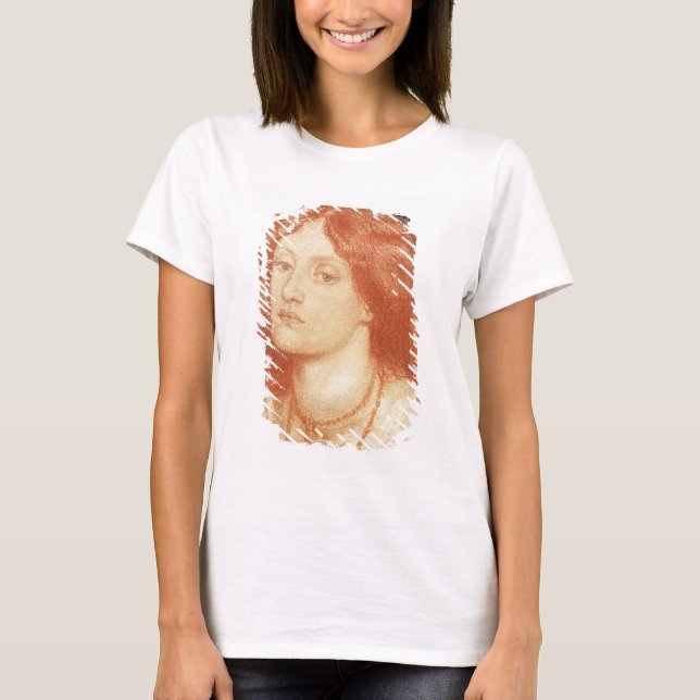 Porträtt från Elizabeth Siddal (1834-62), 1860 (rö Tee (Framsida)