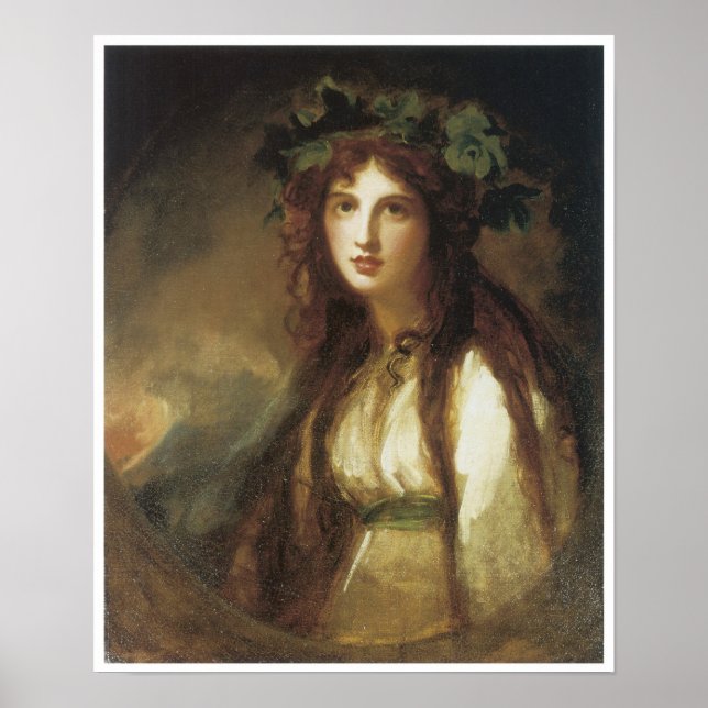 Porträtt från Emma, Dam Hamilton, 1786 Poster (Framsidan)