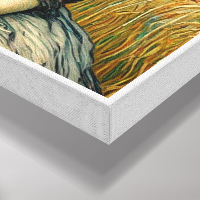 Porträtt från en bondkvinna av Vincent van Gogh Canvastryck (Hörn (nedre))