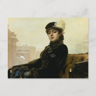 Porträtt från en okänd kvinna, 1883 vykort