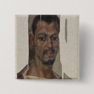 Porträtt från Fayum (encausticvaxen på trä) Knapp