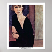 Porträtt från fru Reynouard av Modigliani Amedeo