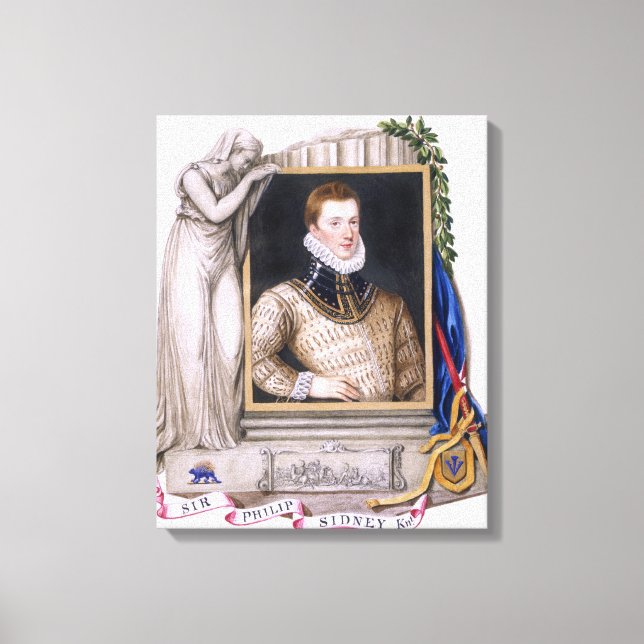 Porträtt från Herr Philip Sidney (1554-86) från Me Canvastryck (Framsida)