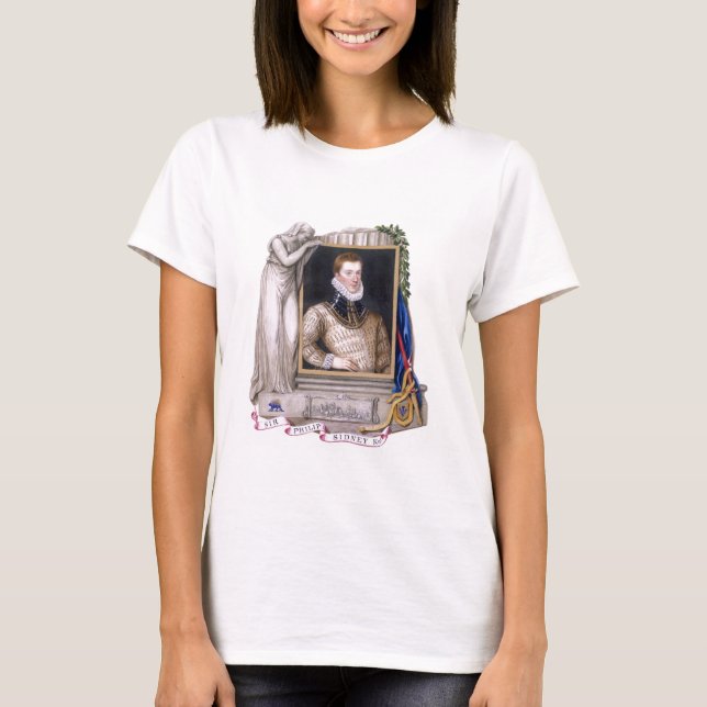 Porträtt från Herr Philip Sidney (1554-86) från Me T Shirt (Framsida)