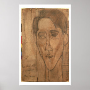 Porträtt från Jean Cocteau (1889-1963) 1917 (penna Poster