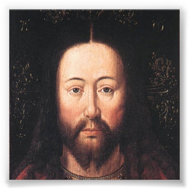 Porträtt från Jesus Kristus av Jan van Eyck Fototryck (Framsidan)
