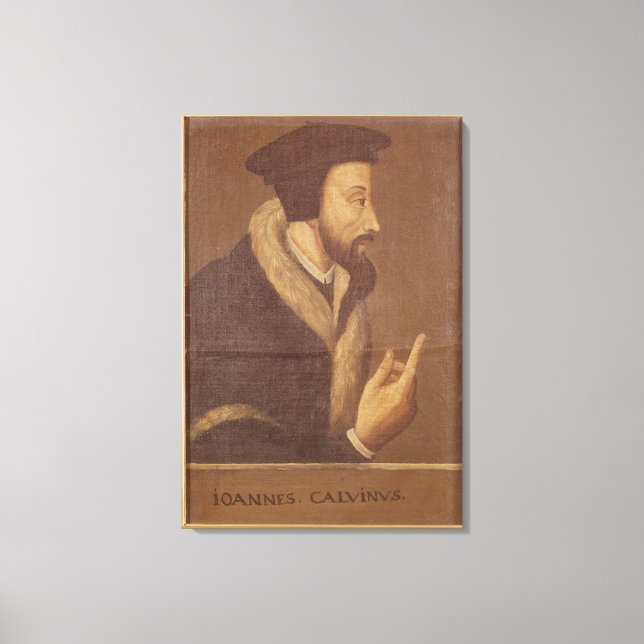 Porträtt från John Calvin Canvastryck (Framsida)