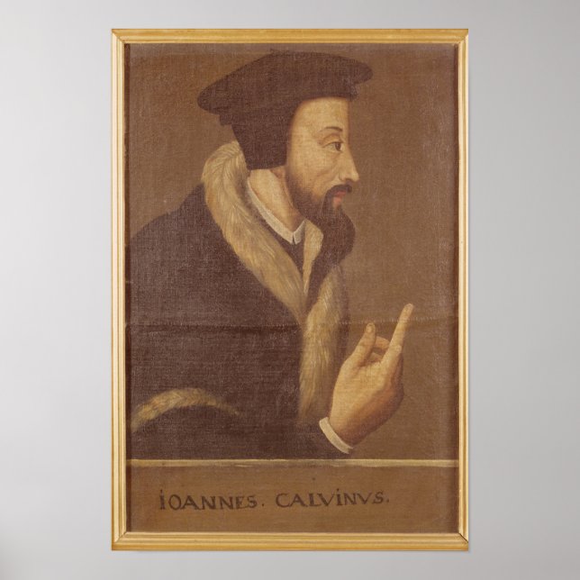 Porträtt från John Calvin Poster (Framsidan)