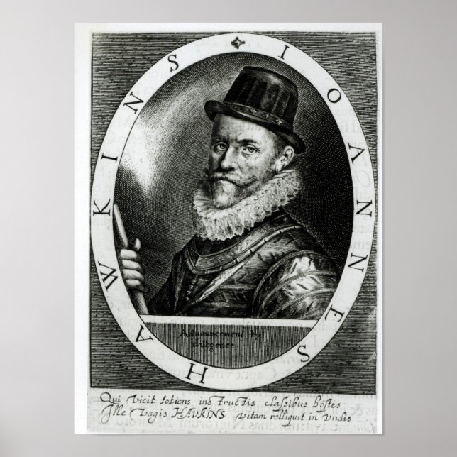 Porträtt från John Hawkins Poster (Framsidan)