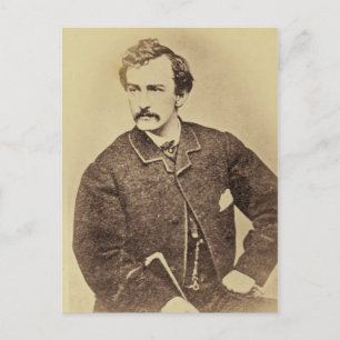 Porträtt från John Wilkes Booth 1861-65 Vykort