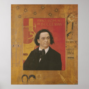 Porträtt från Josef Pembaur - Gustav Klimt (1890) Poster