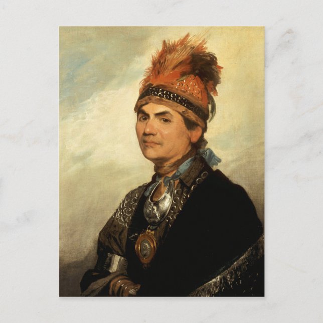 Porträtt från Joseph Brant av Gilbert Stuart Vykort (Framsida)