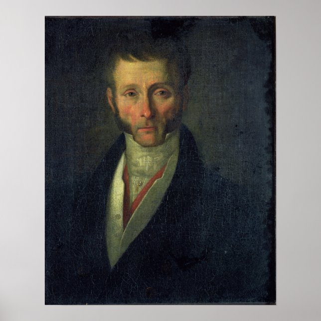 Porträtt från Joseph Fouche Duke av Otranto, 1813 Poster (Framsidan)