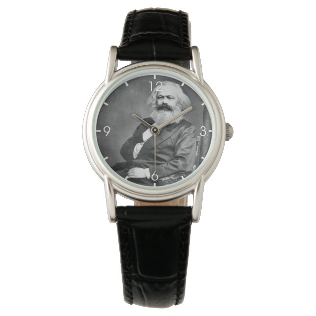 Porträtt från Karl Marx (marxismens grundare) Armbandsur (Framsida)
