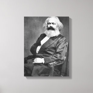 Porträtt från Karl Marx (marxismens grundare) Canvastryck