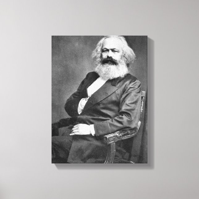 Porträtt från Karl Marx (marxismens grundare) Canvastryck (Framsida)