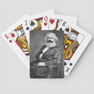 Porträtt från Karl Marx (marxismens grundare) Casinokort