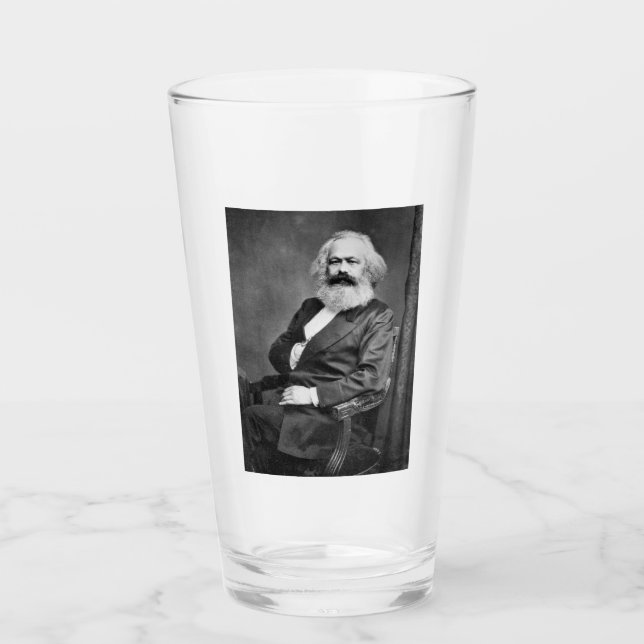 Porträtt från Karl Marx (marxismens grundare) Glaskopp (Framsida)
