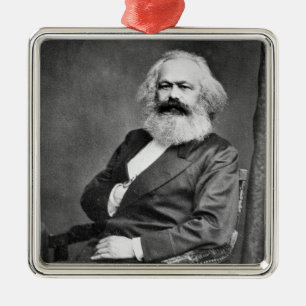 Porträtt från Karl Marx (marxismens grundare) Julgransprydnad Metall