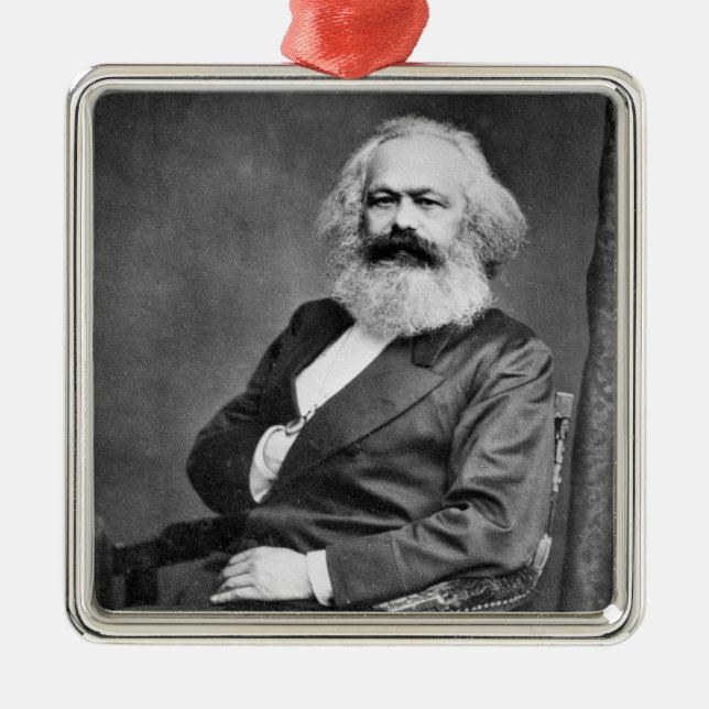 Porträtt från Karl Marx (marxismens grundare) Julgransprydnad Metall (Framsidan)
