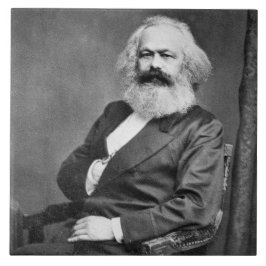 Porträtt från Karl Marx (marxismens grundare) Kakelplatta