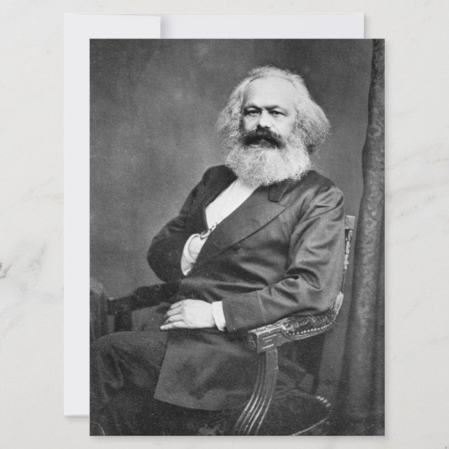 Porträtt från Karl Marx (marxismens grundare) Kort (Framsida)