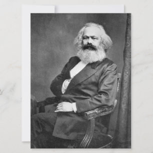 Porträtt från Karl Marx (marxismens grundare) Kort