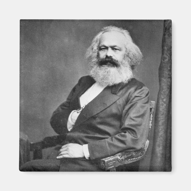 Porträtt från Karl Marx (marxismens grundare) Magnet (Framsidan)