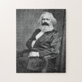 Porträtt från Karl Marx (marxismens grundare) Pussel