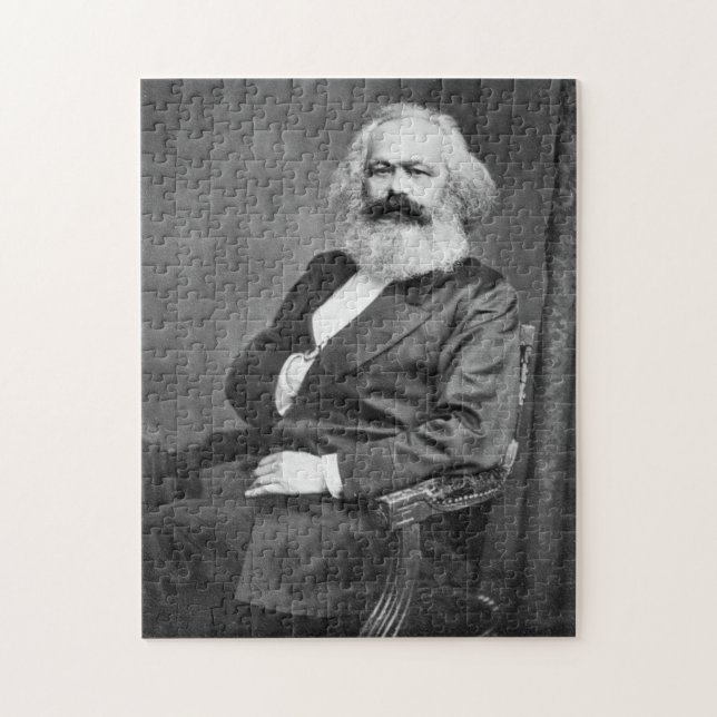 Porträtt från Karl Marx (marxismens grundare) Pussel (Vertikal)
