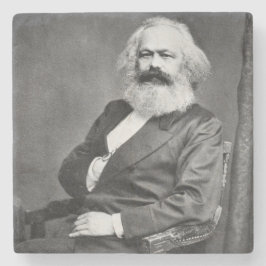 Porträtt från Karl Marx (marxismens grundare) Stenunderlägg