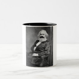 Porträtt från Karl Marx (marxismens grundare) Två-Tonad Mugg