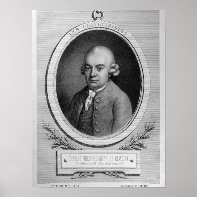 Porträtt från Karl Philipp Emmanuel Bach Poster (Framsidan)