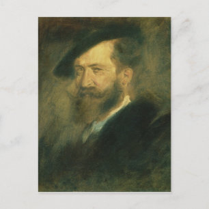 Porträtt från konstnären Wilhelm Busch, c.1878 Vykort