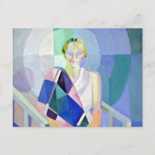 Porträtt från Madame Heim av Robert Delaunay Vykort