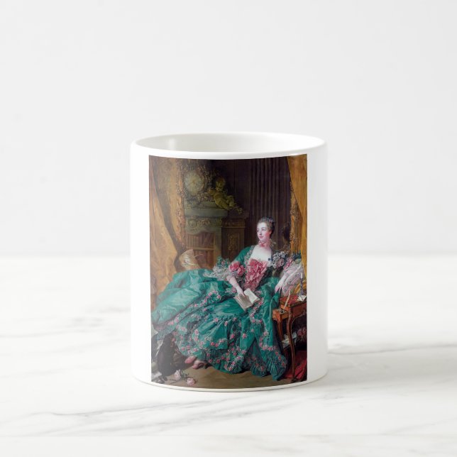 Porträtt från Madame Pompadour, Boucher Kaffemugg (Center)
