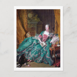 Porträtt från Madame Pompadour, Boucher Vykort