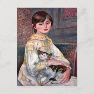 Porträtt från Mademoiselle Julie Manet av Renoir Vykort