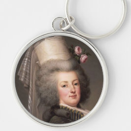 Porträtt från Marie Antoinette, drottning av Frank Rund Silverfärgad Nyckelring