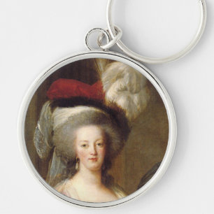 Porträtt från Marie Antoinette, drottning av Frank Rund Silverfärgad Nyckelring