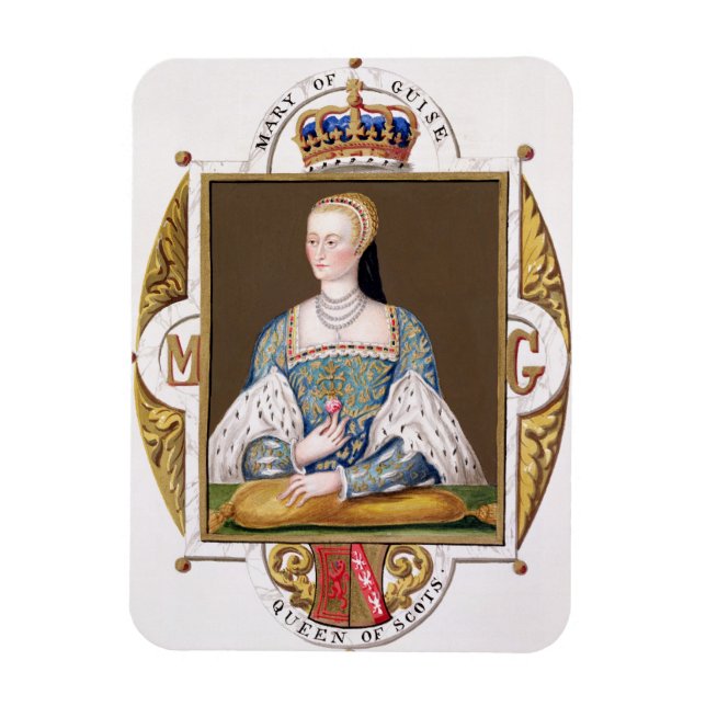Porträtt från Mary of Guise (1515-60) Queen of Sco Magnet (Vertikal)