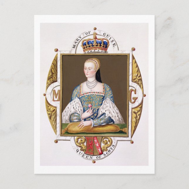 Porträtt från Mary of Guise (1515-60) Queen of Sco Vykort (Framsida)