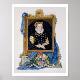 Porträtt från Mary Queen of Scots (1542-87) från M Poster